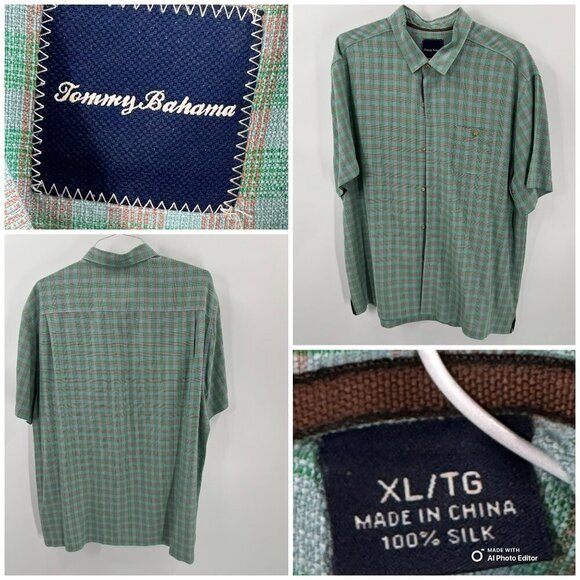 Tommy Bahama Button Down 7 Shirt Lot Size XL Assorted Materials & Designs - Picture 5 of 7